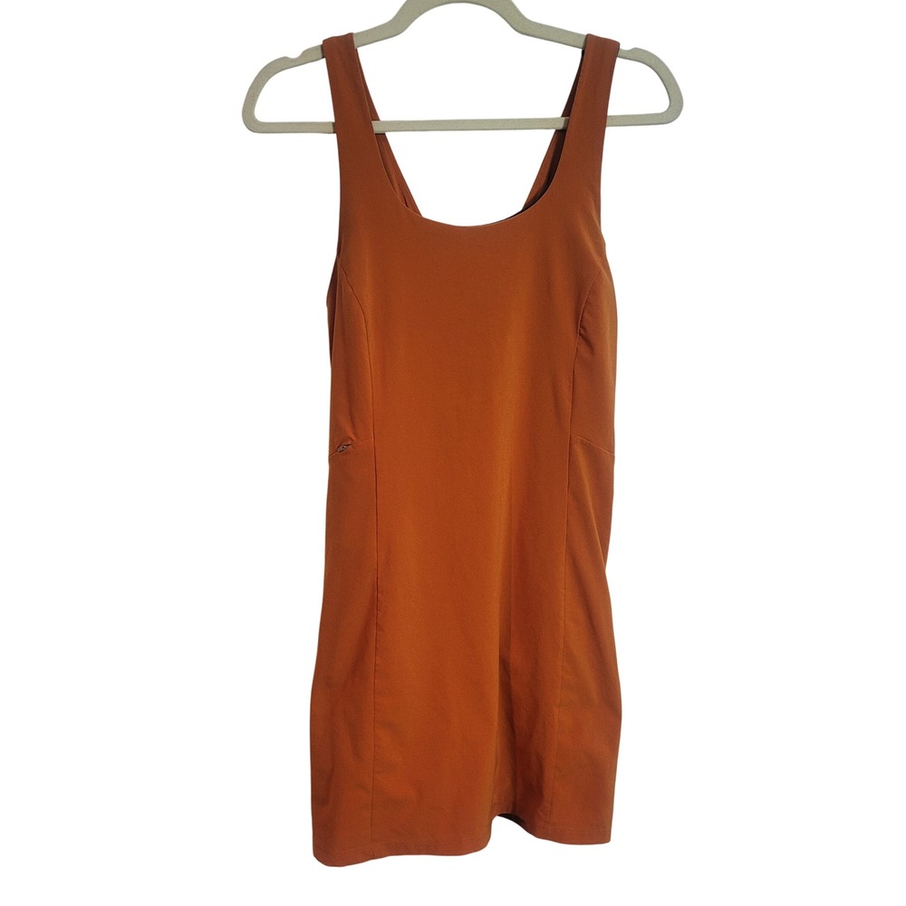 REI Co-op Women Small  Orange Criss Cross Back Active Dress‎ Side Pocket Hiking